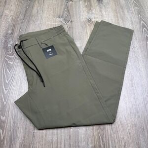 NWT Uniqlo X Theory Mens Green Lightweight Air Sense Relaxed Chino Pants Size XL